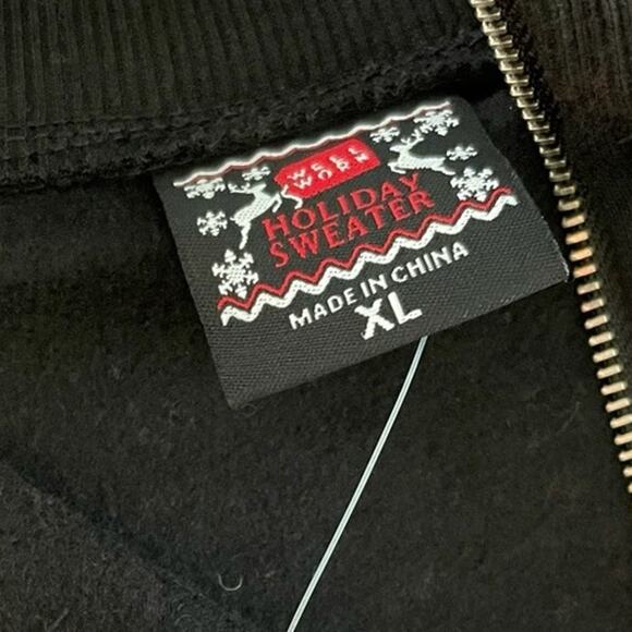 Well Worn NWOT Ski Apres 1/2 Zip Pullover Sweater Size XL Red Elastic Waist - Picture 6 of 8